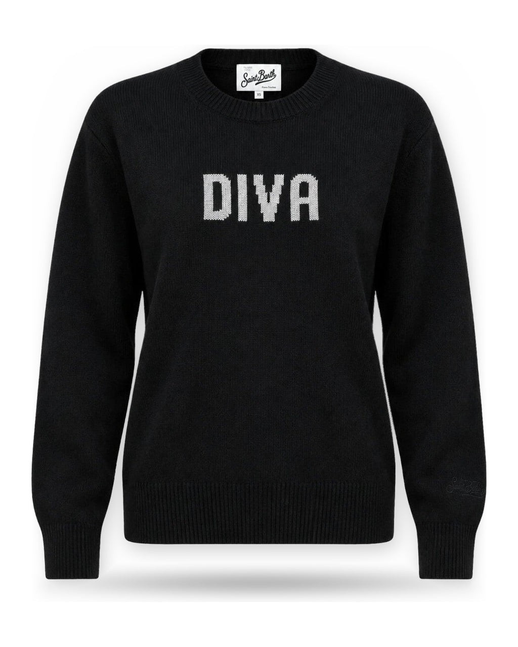 Maglioni Donna Mc2 Saint Barth - New Crewneck Sweater Diva 00AR - Nero