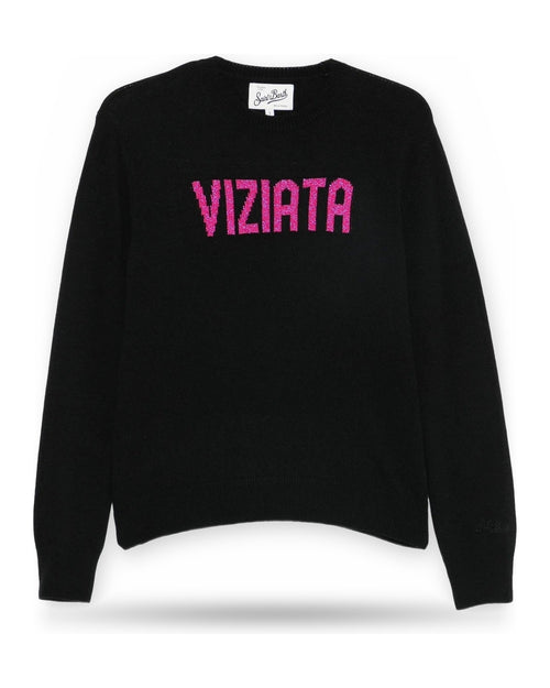 Maglioni Donna Mc2 Saint Barth - New Crewneck Sweater Viziata 00 Lurex - Nero