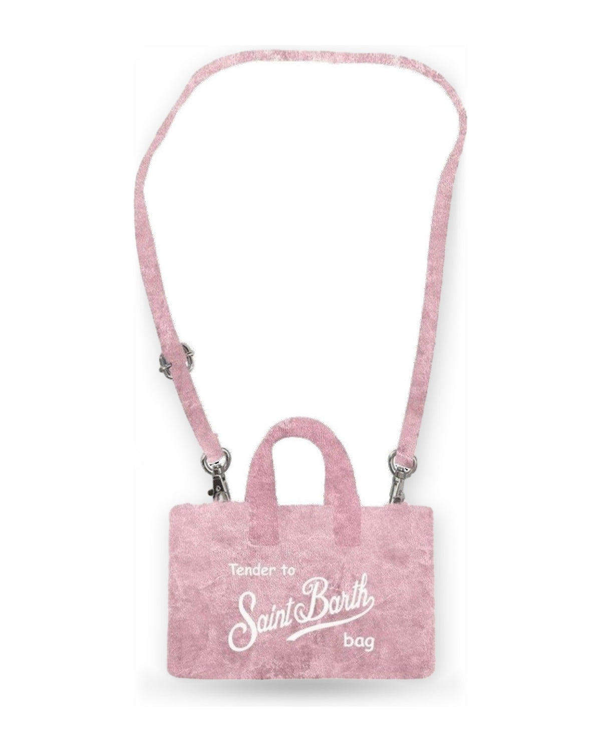 Borse a tracolla Unisex Mc2 Saint Barth - Phone Bag Velvet 21 Emb - Rosa