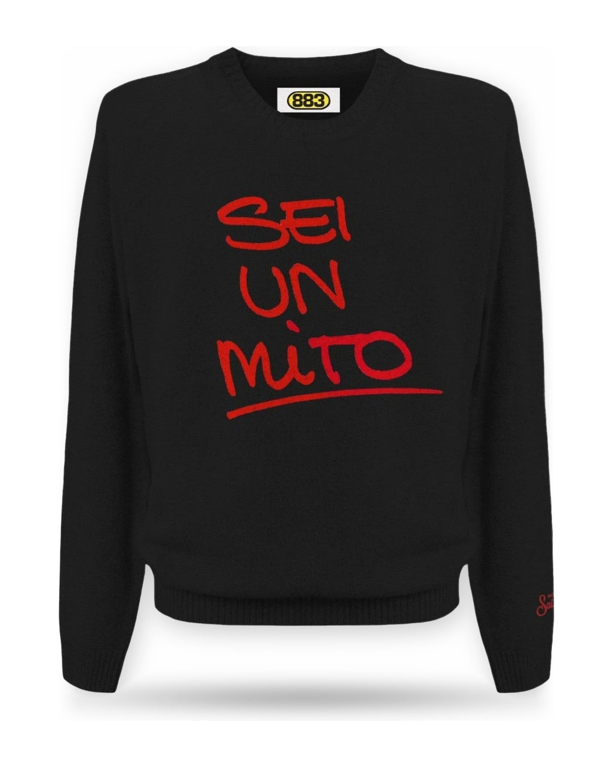 Maglioni Uomo Mc2 Saint Barth - Round-Neck Sweater 883 Un Mito 00 - Nero