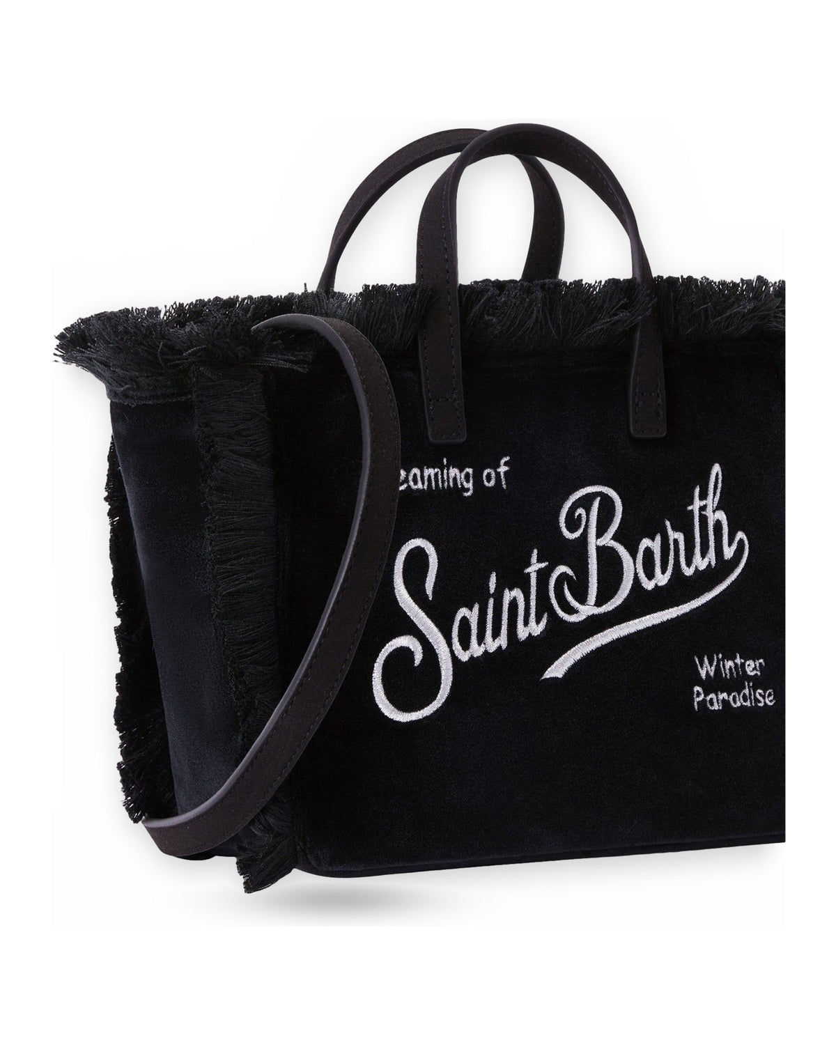 Borse a spalla Unisex Mc2 Saint Barth - Small Bag with Strap 00AR Emb - Nero