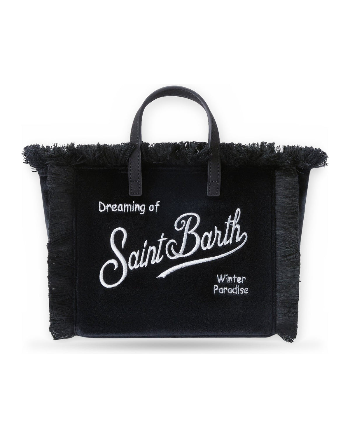 Borse a spalla Unisex Mc2 Saint Barth - Small Bag with Strap 00AR Emb - Nero