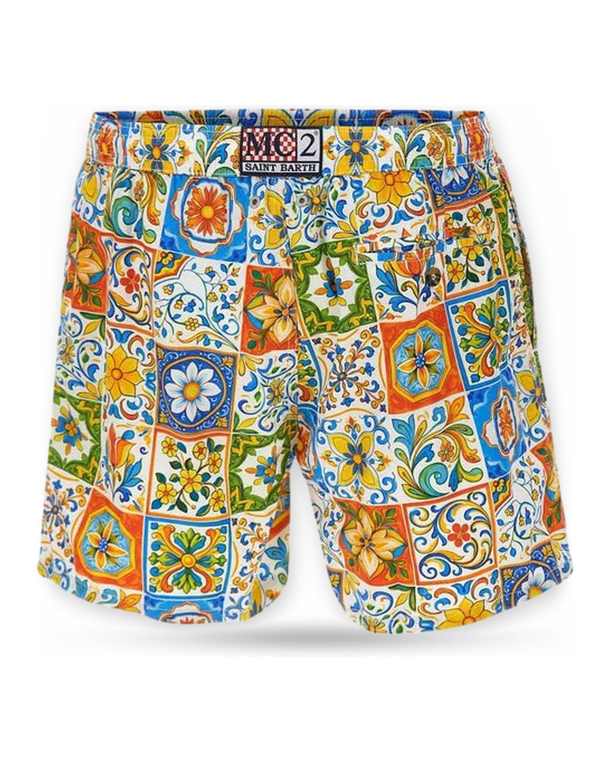 Pantaloncini e calzoncini Uomo Mc2 Saint Barth - Ultralight Swim Short 70'S Print - Multicolore