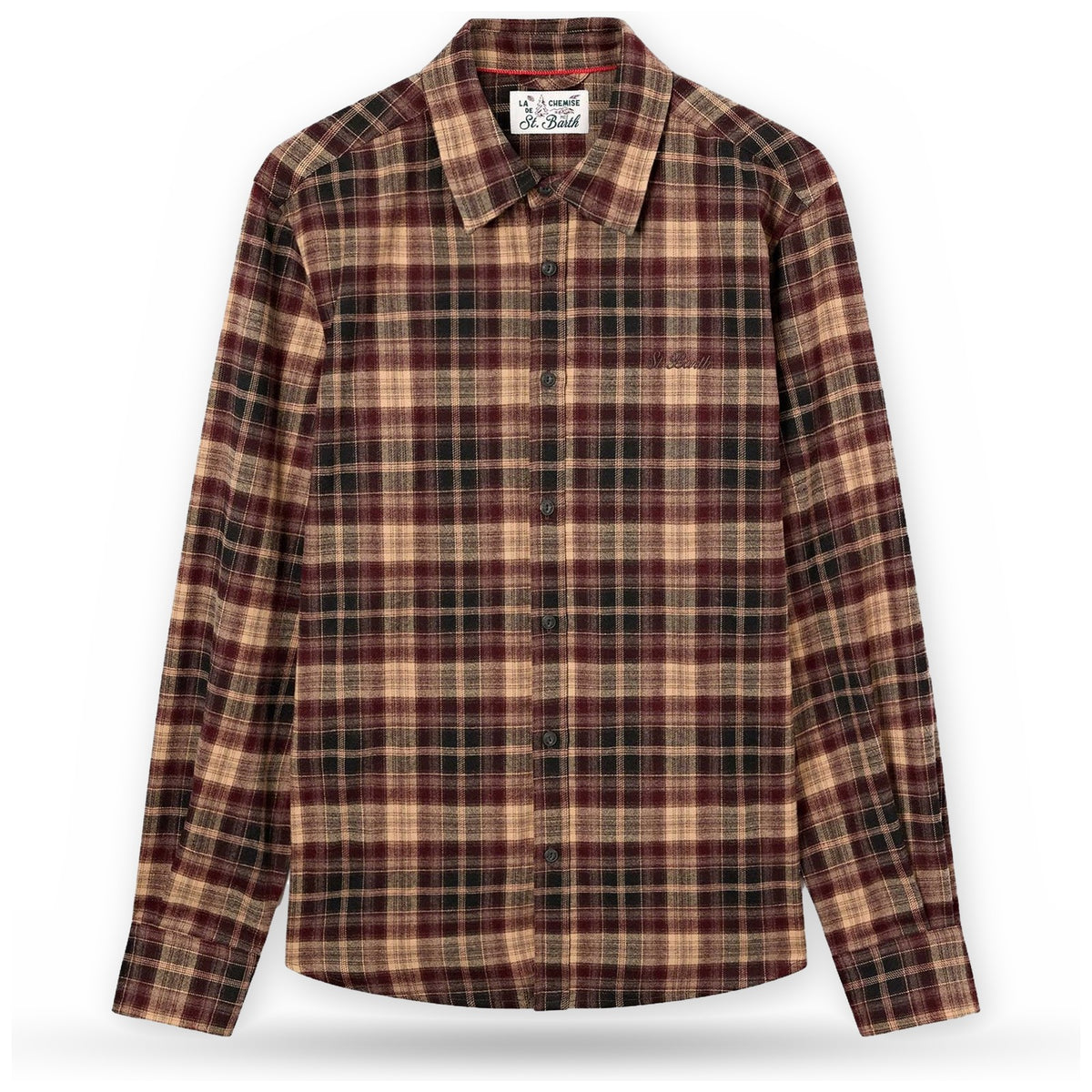 Camicie casual Uomo Mc2 Saint Barth - Flannel Shirt Apres Ski Tartan Draw 1845 Emb - Multicolore