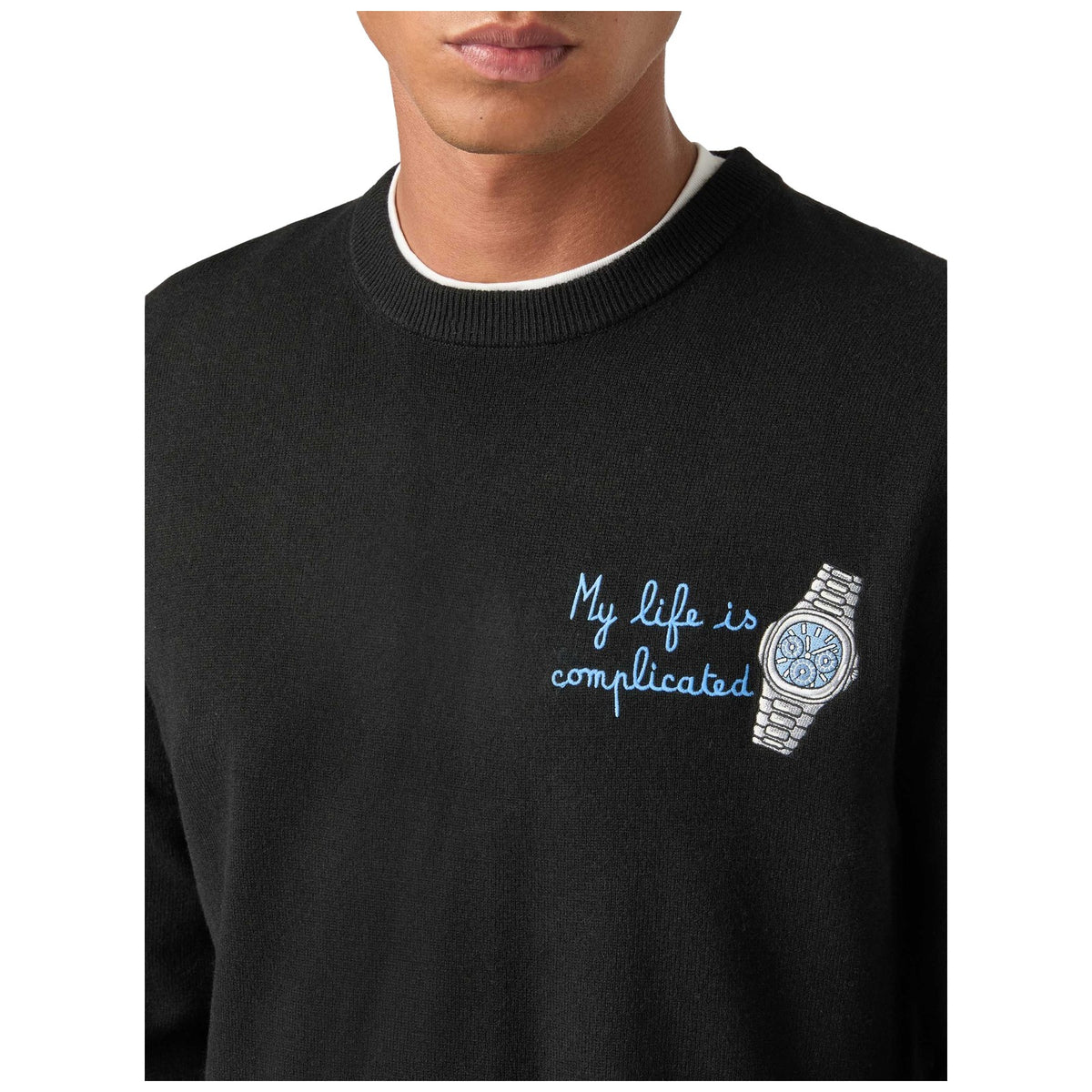 Maglioni Uomo Mc2 Saint Barth - Crew Neck Light Sweater Life Complicated 00 - Multicolore