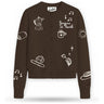 Cardigan Donna Mc2 Saint Barth - Roundneck Cardigan Draw Bonjour STB 18 Emb