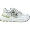 Sneaker Donna Pinko - Sneaker Calf Leather/Satin - Bianco