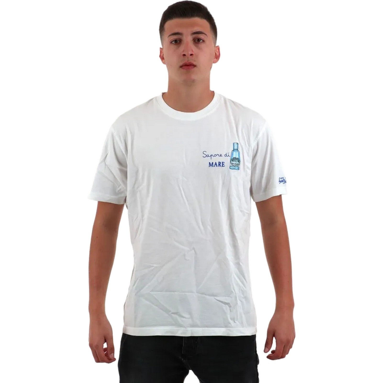 T-shirt Uomo Mc2 Saint Barth - Cotton Classic T Shirt - Bianco