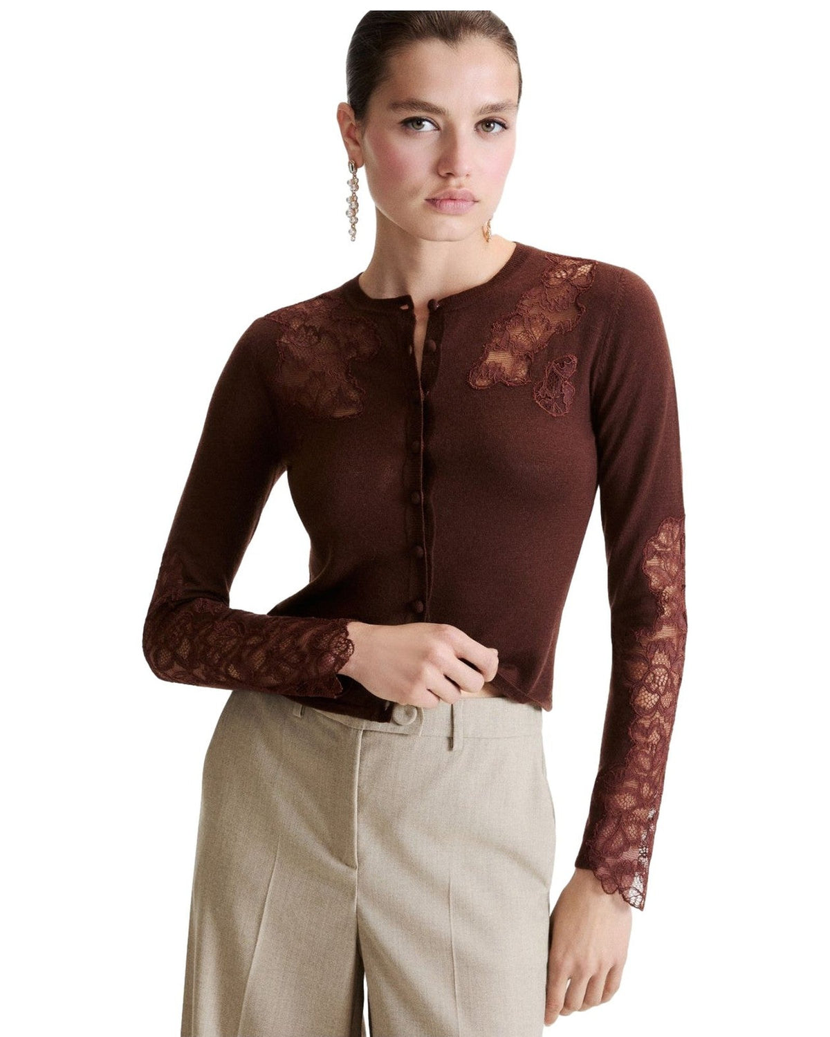 Cardigan Donna Marella - MLLCARIOCA - Marrone