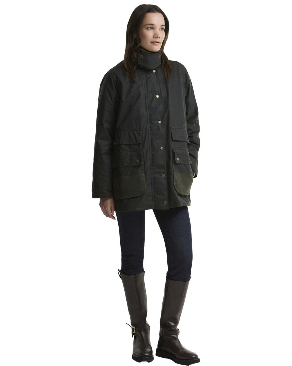 Giacche Donna Barbour - Modern Border Wax Jacket - Verde