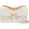 Borse a spalla Donna Pinko - Love One Classic Tripla Catena - Bianco