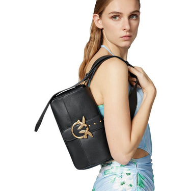 Borse a spalla Donna Pinko - Love One Classic Slouchy Fl Vi - Nero di Pinko su Gianni Foti