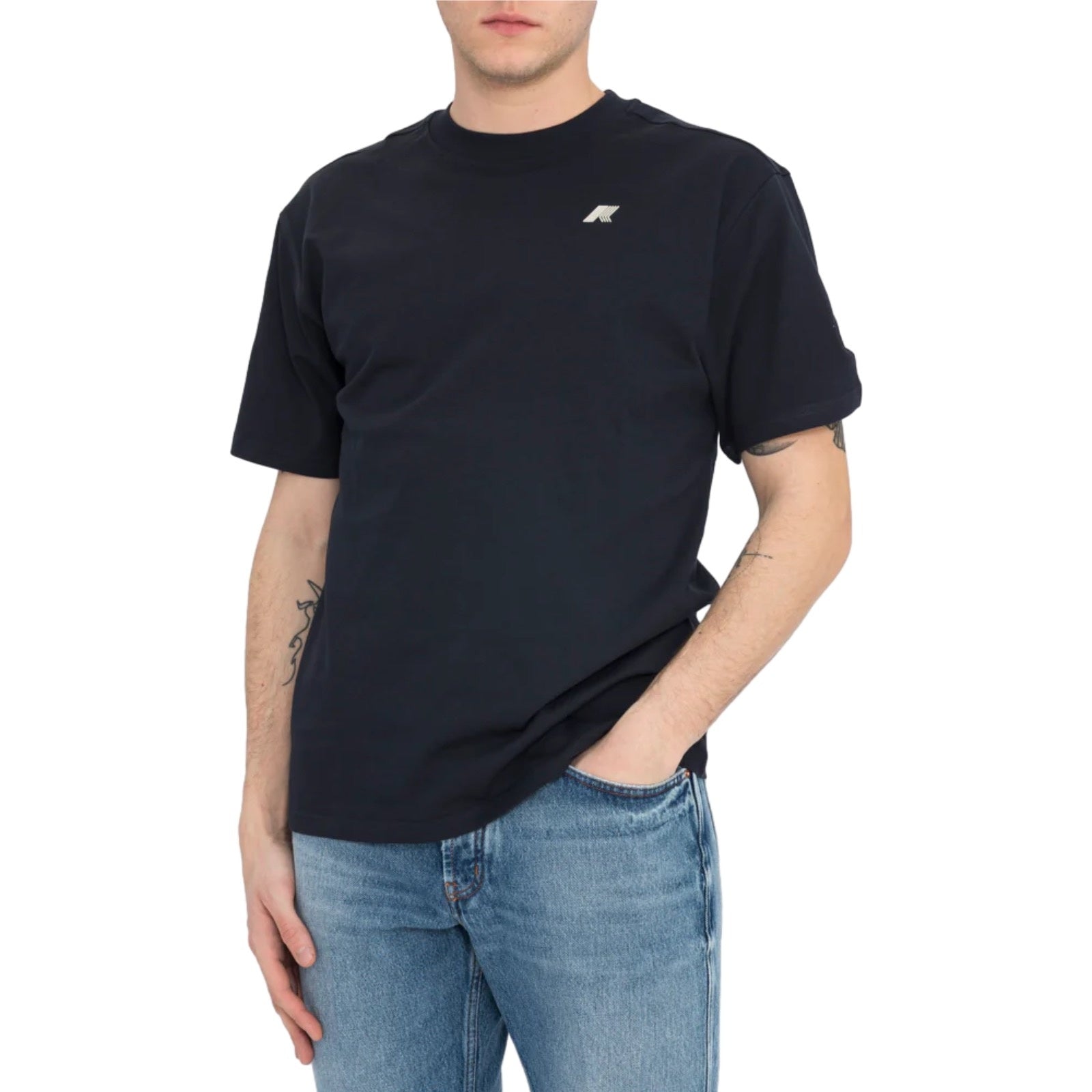 T-shirt Uomo K-Way - Solo Vertical Isobar Jersey - Blu