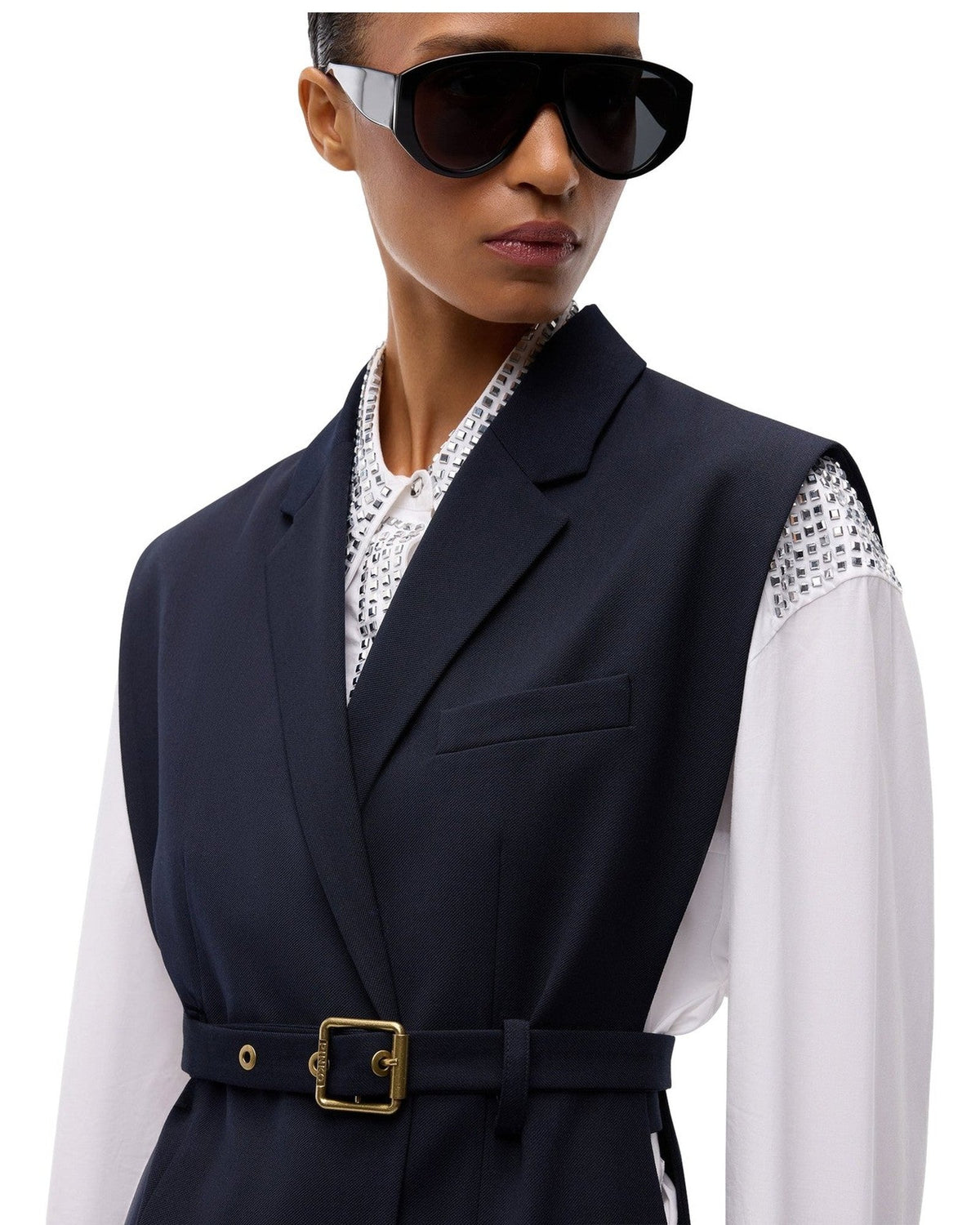 Gilet Donna Pinko - Nuraqus Gilet Diagonale Misto - Blu