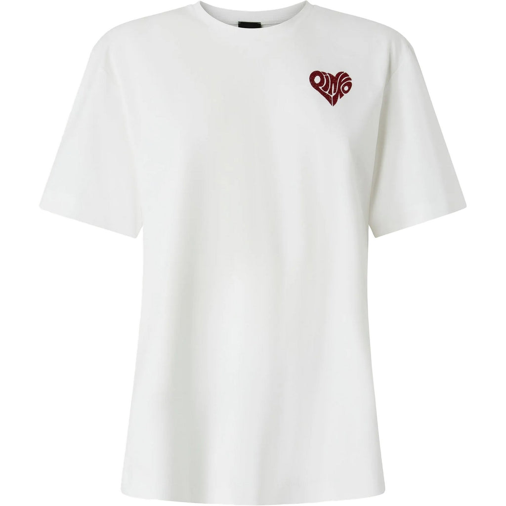 T-shirt Donna Pinko - Strepitoso T-Shirt Jersey Logo - Bianco