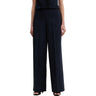 Pantaloni Donna Twinset - Pantalone Palazzo Ricamato C/Elastico Dietro - Blu