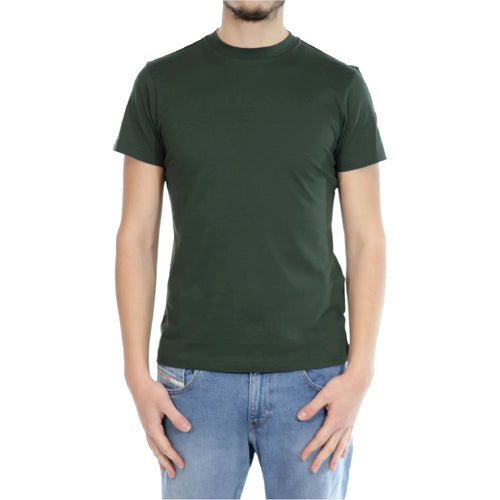 T-shirt męski Colmar – T-shirt z krótkim rękawem w miękkiej pikiecie – Zielony