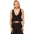 Canotte e top Donna Pinko - Kiersten Top Popeline Ricamo S - Marrone