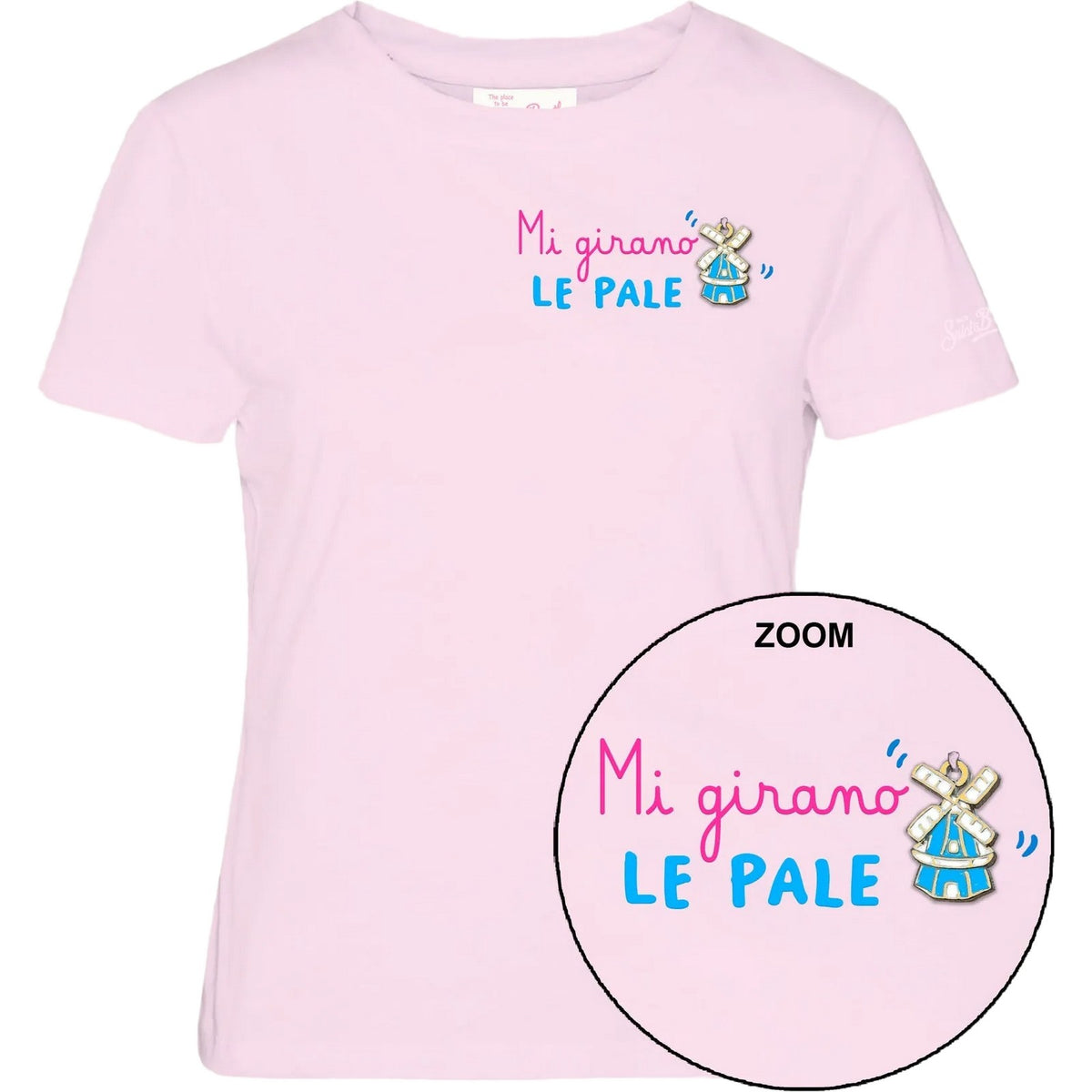 T-shirt Donna Mc2 Saint Barth - Cotton Crew Neck T-Shirt - Rosa