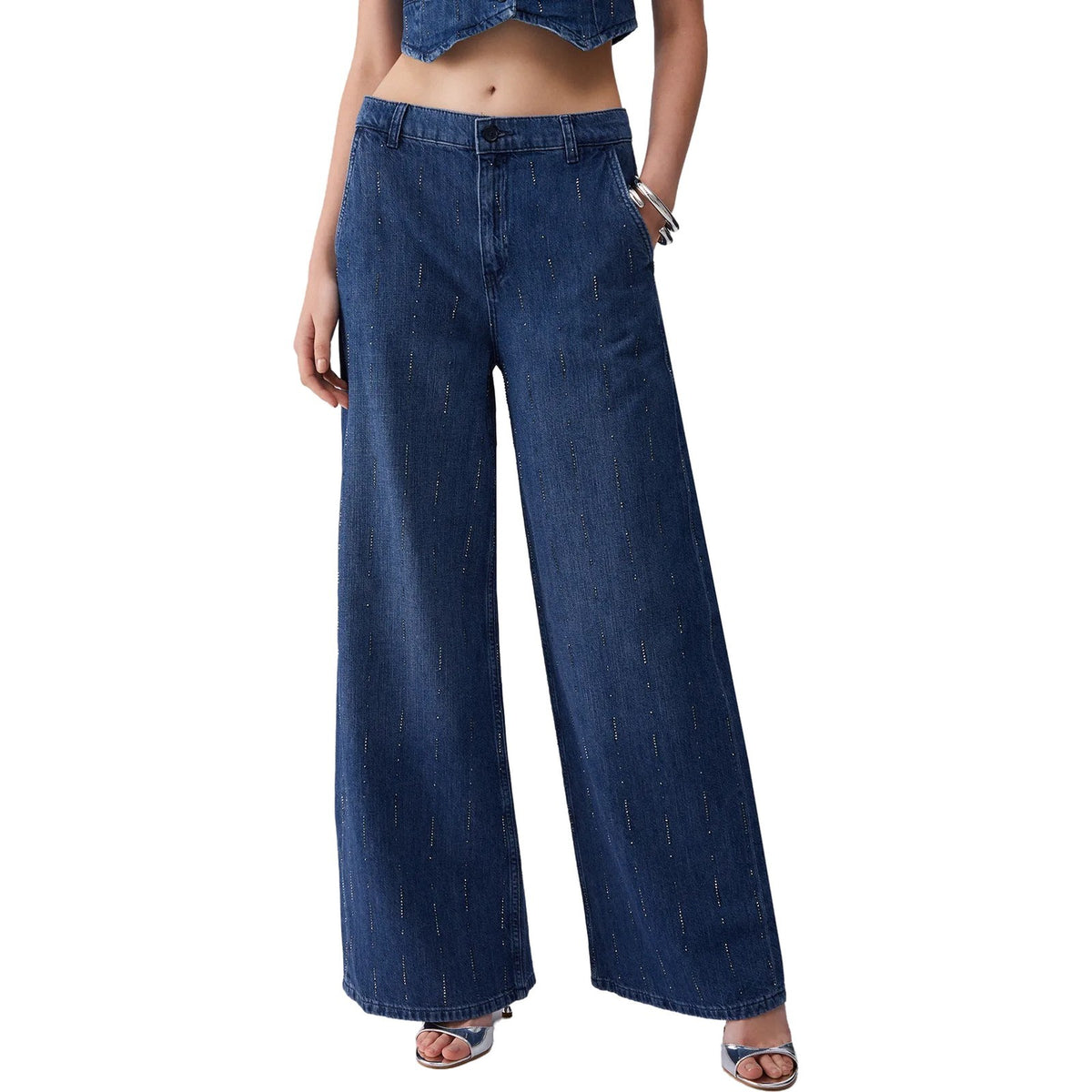 Pantaloni Donna Liu Jo - Pantalone denim - Blu-Gianni Foti