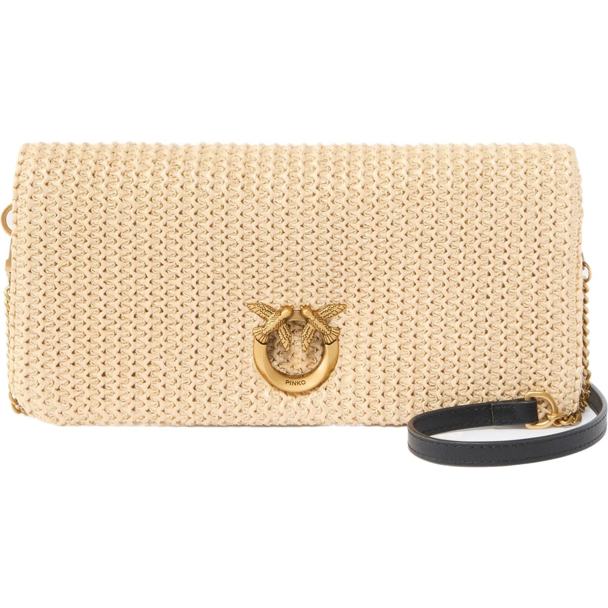 Borse a spalla Donna Pinko - Click Soft Horizontal Classic - Beige