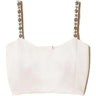 Canotte e top Donna Twinset - Top Corto Con Spallini Ricamati - Rosa