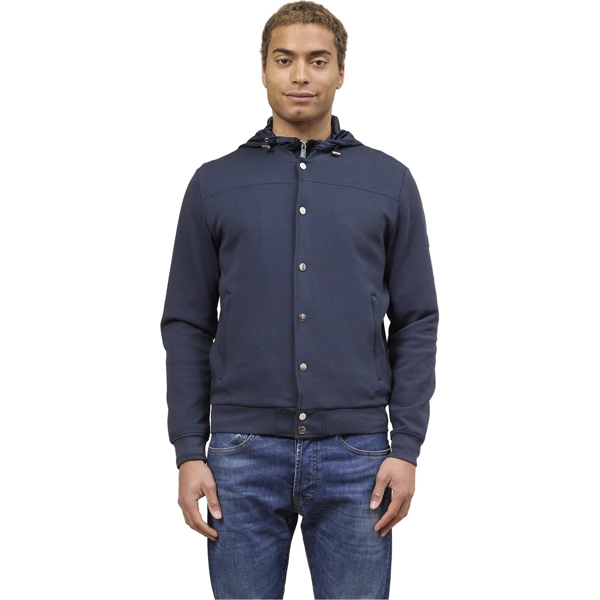 Giubbini Uomo Heskimo - Bomber Capp Staccabie Supima C - Blu
