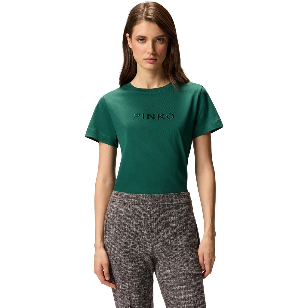 T-shirt Donna Pinko - Start T-Shirt Jersey Patch Ric - Verde