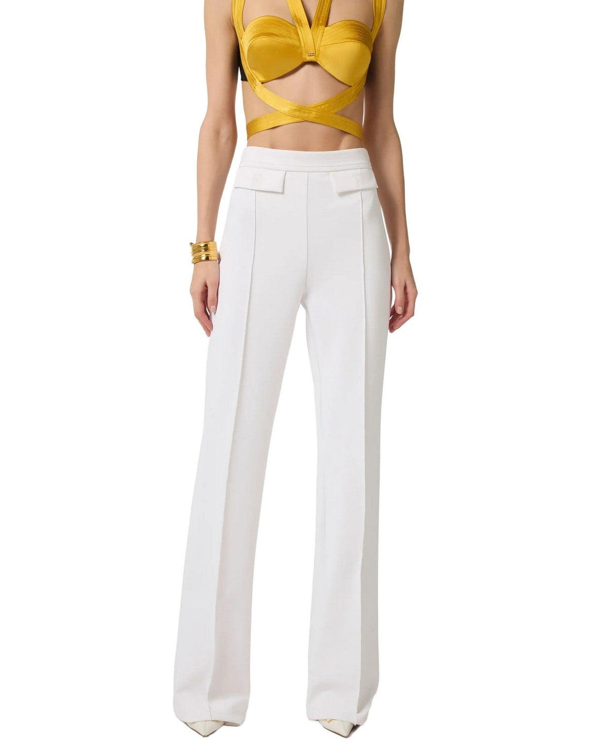 Pantaloni Donna Elisabetta Franchi - Pantalone - Avorio