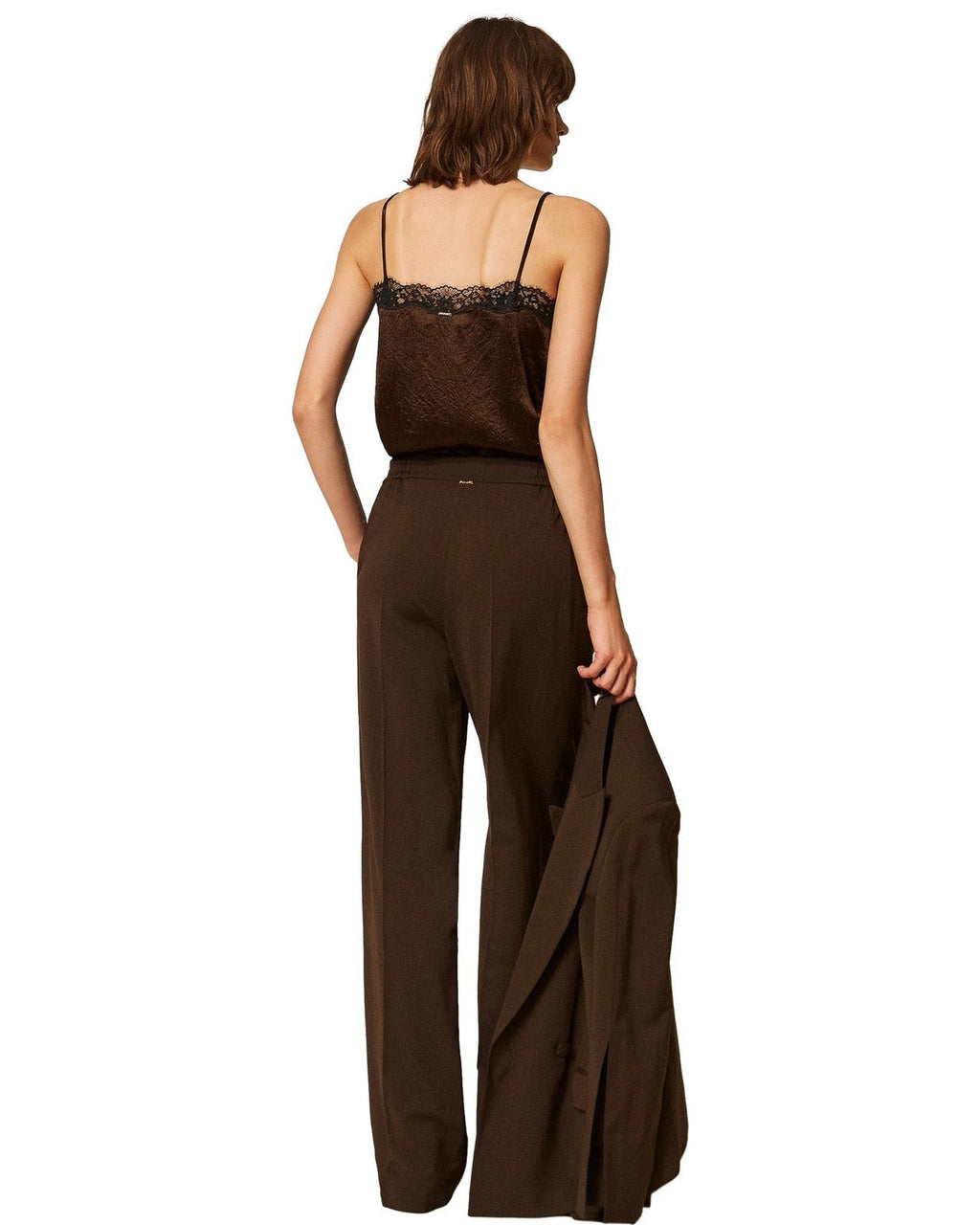 Pantaloni Donna Twinset - Pantalone C/Elastico - Marrone
