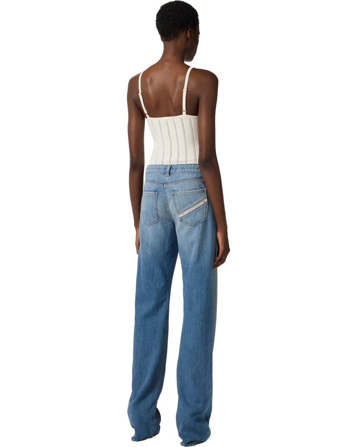 Pantaloni Donna Elisabetta Franchi - Pantalone mod. jeans - Celeste