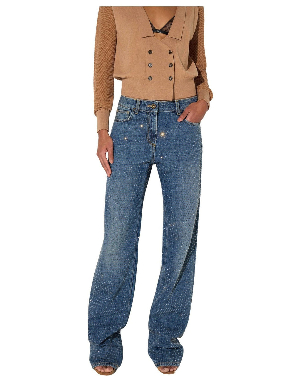 Jeans Donna Elisabetta Franchi - Pantalone mod. jeans PJ24D66E2 - Blu
