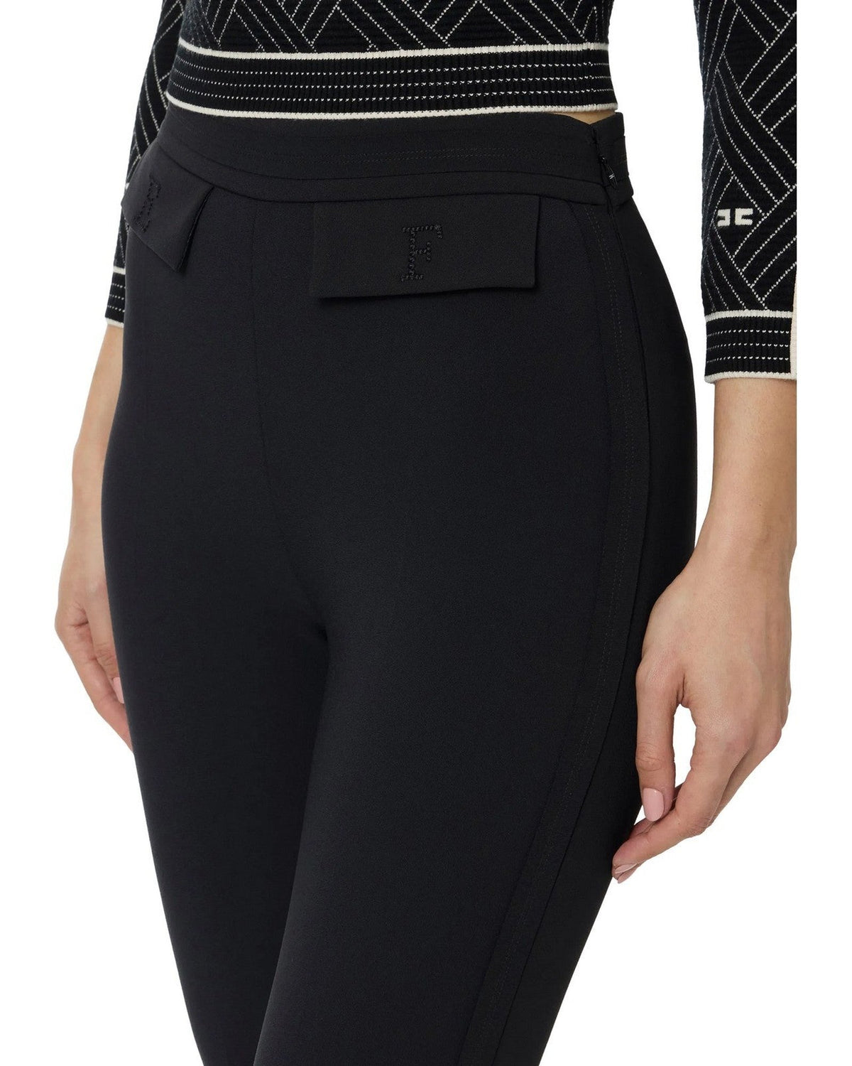 Pantaloni Donna Elisabetta Franchi - Pantalone PA17061E2 - Nero