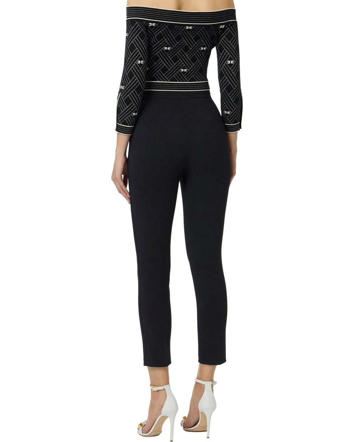 Pantaloni Donna Elisabetta Franchi - Pantalone PA17061E2 - Nero