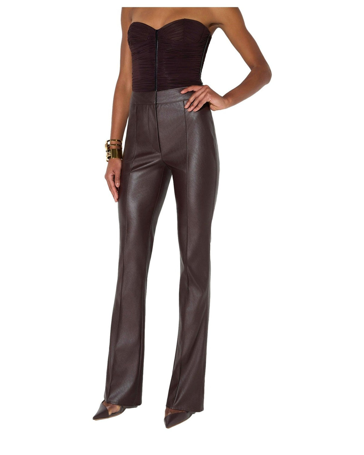 Pantaloni Donna Elisabetta Franchi - Pantalone PA18866E2 - Marrone