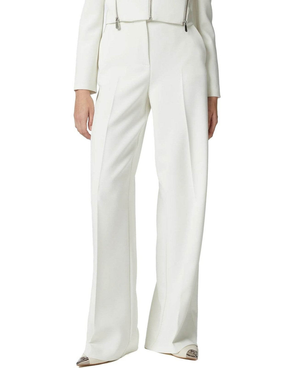 Pantaloni Donna Pinko - Pergamino Pantalone Crepe Stre - Bianco
