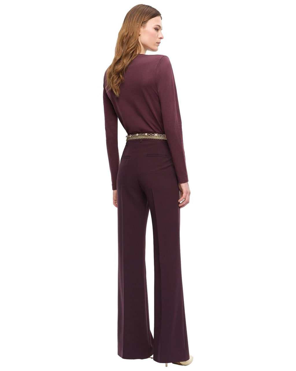 Pantaloni Donna Pinko - Petalo Pantalone Fluido - Bordeaux