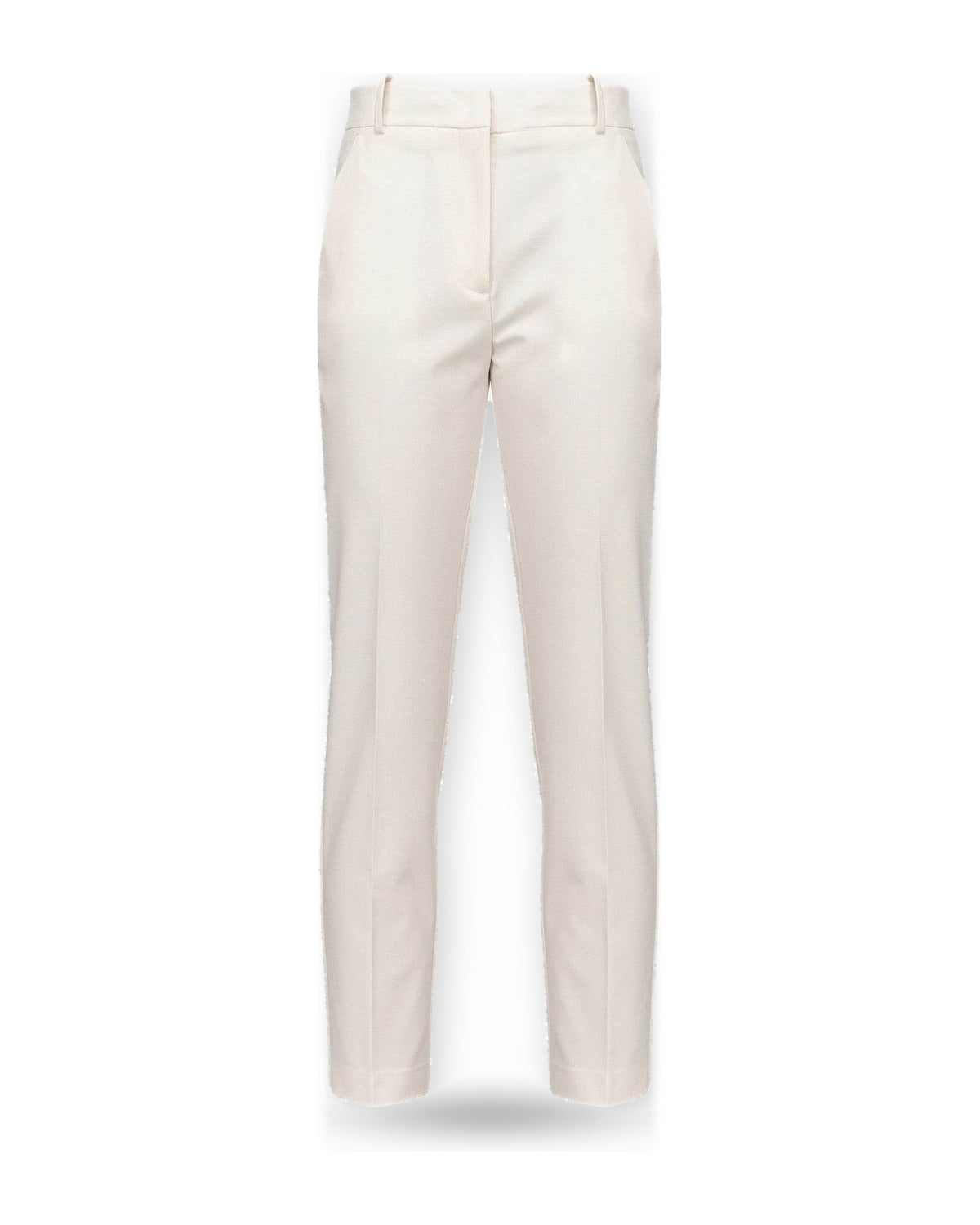 Pantaloni Donna Pinko - Bello Pantalone Punto Stoffa S - Bianco