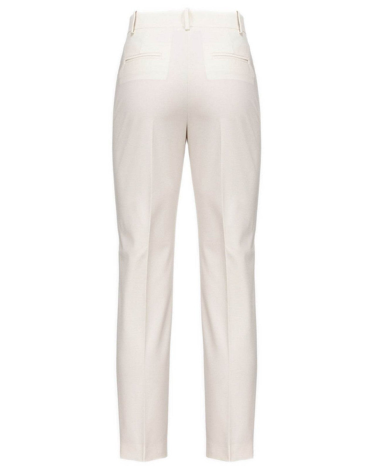 Pantaloni Donna Pinko - Bello Pantalone Punto Stoffa S - Bianco