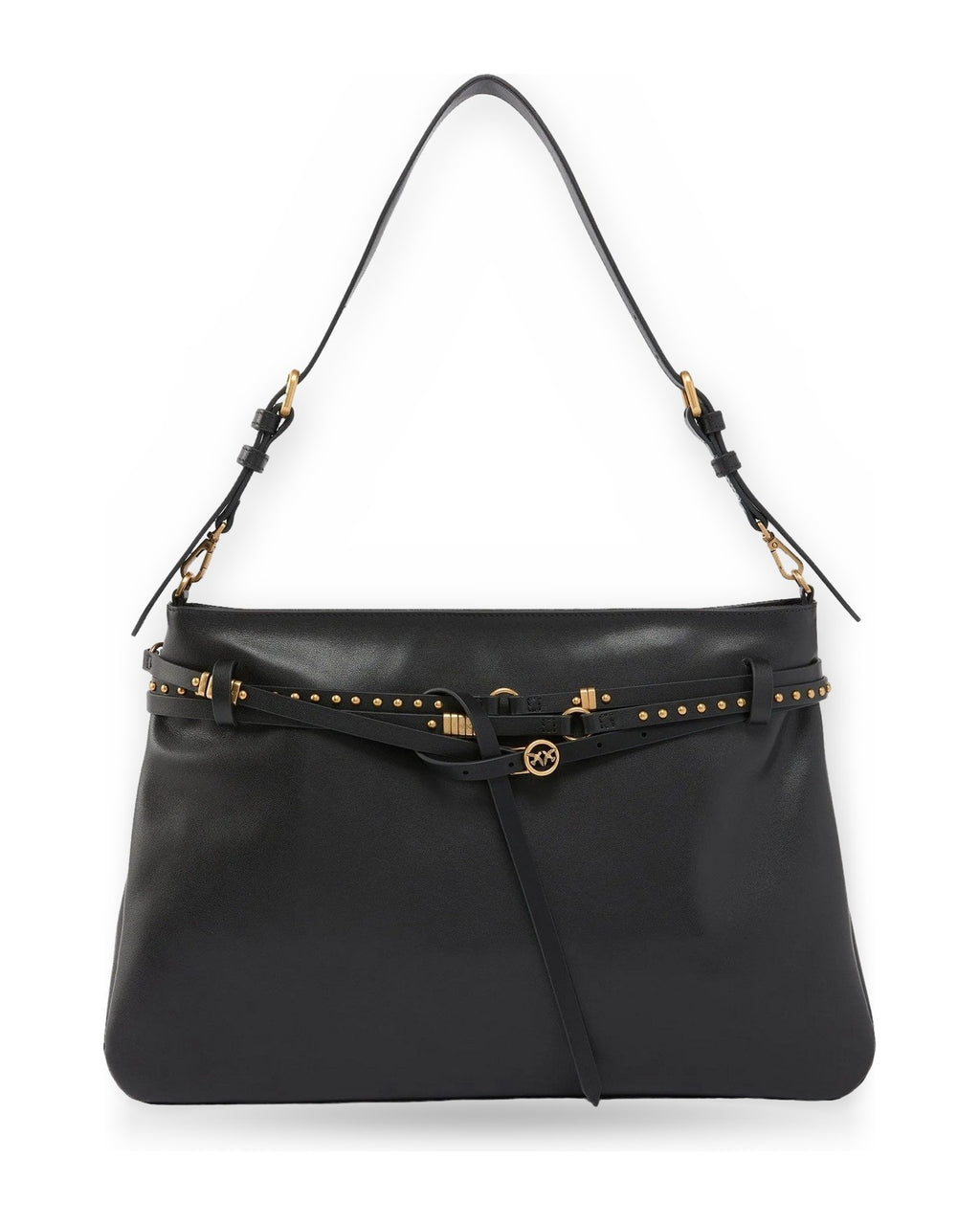 Borse a spalla Donna Pinko - Belt Bag Big Vitello Morbido - Nero