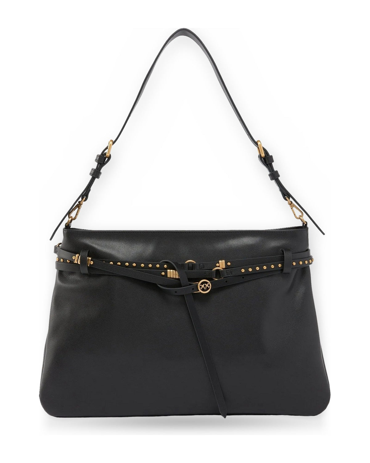 Borse a spalla Donna Pinko - Belt Bag Big Vitello Morbido - Nero