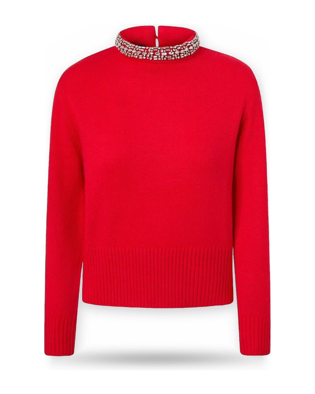 Maglie Donna Pinko - Berlino Pull Blend Wool Embro - Rosso