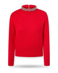 Maglie Donna Pinko - Berlino Pull Blend Wool Embro - Rosso