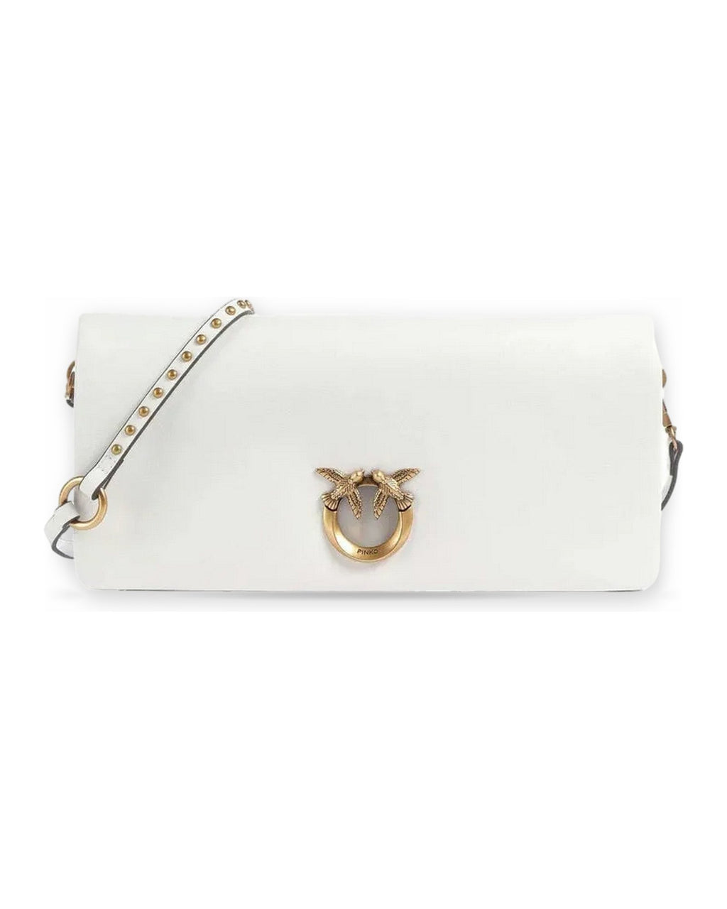 Borse a spalla Donna Pinko - Click Soft Horizontal Classic - Bianco