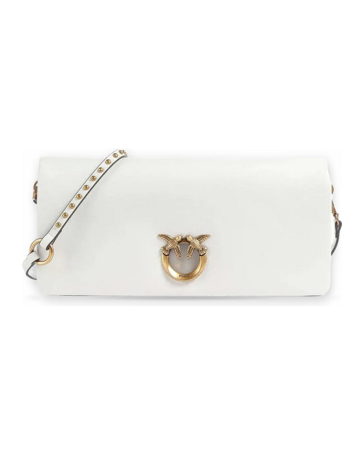 Borse a spalla Donna Pinko - Click Soft Horizontal Classic - Bianco