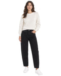 Jeans Donna Pinko - Estelle Egg Bull Fisso Washed - Nero