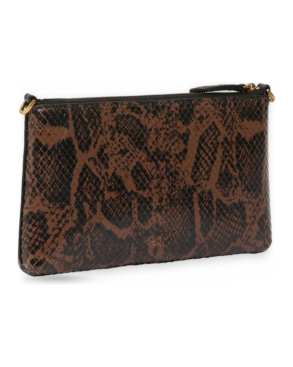 Pochette e Clutch Donna Pinko - Flat Horizontal Mini Python Pr - Marrone