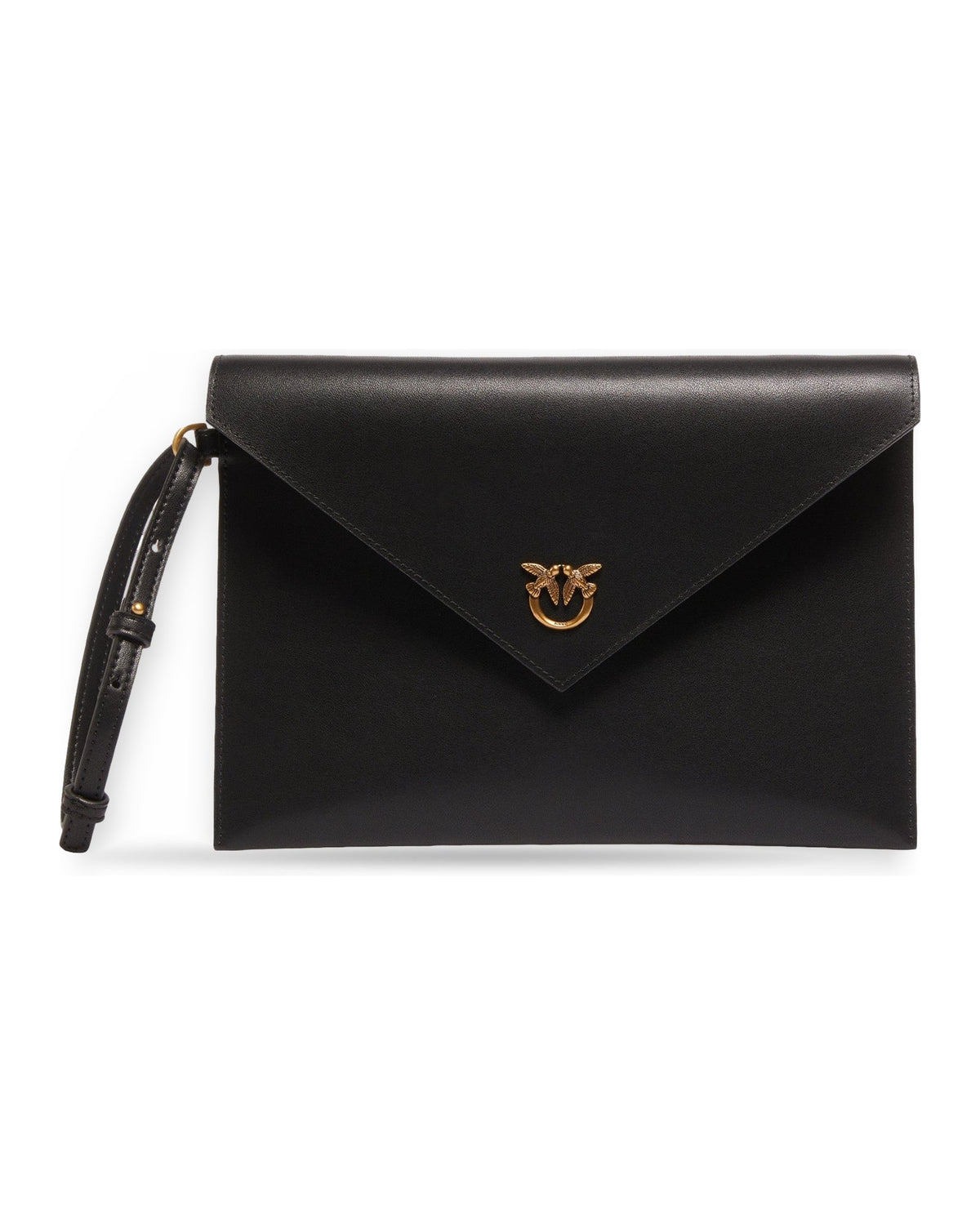 Pochette e Clutch Donna Pinko - Flat Purse Handle Vitello Seta - Nero