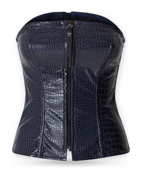 Canotte e top Donna Pinko - Gamay Top Effetto Cocco - Blu