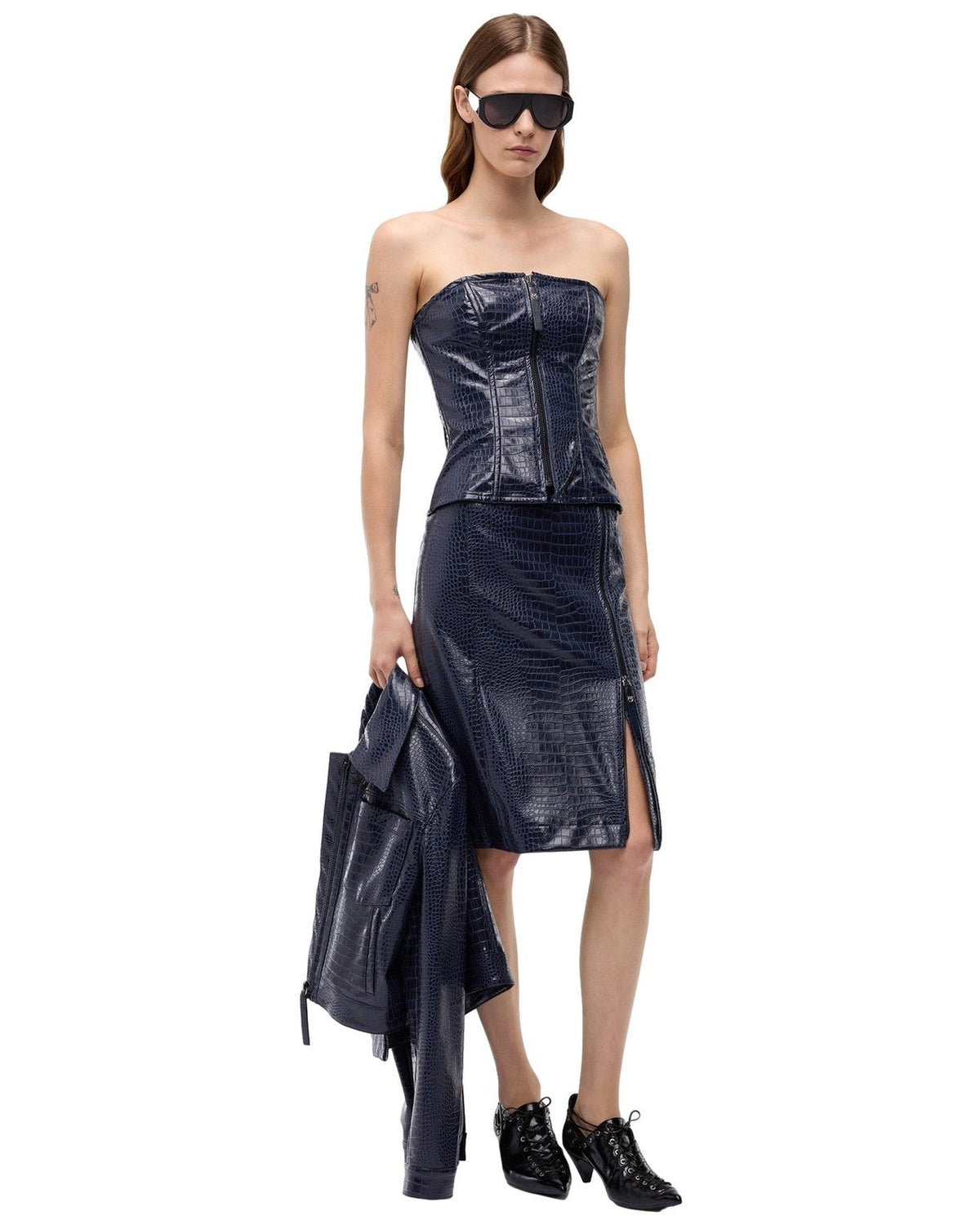 Canotte e top Donna Pinko - Gamay Top Effetto Cocco - Blu